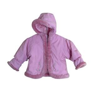 OshKosh Kids Pink Puffer Hooded Jacket 12 Month